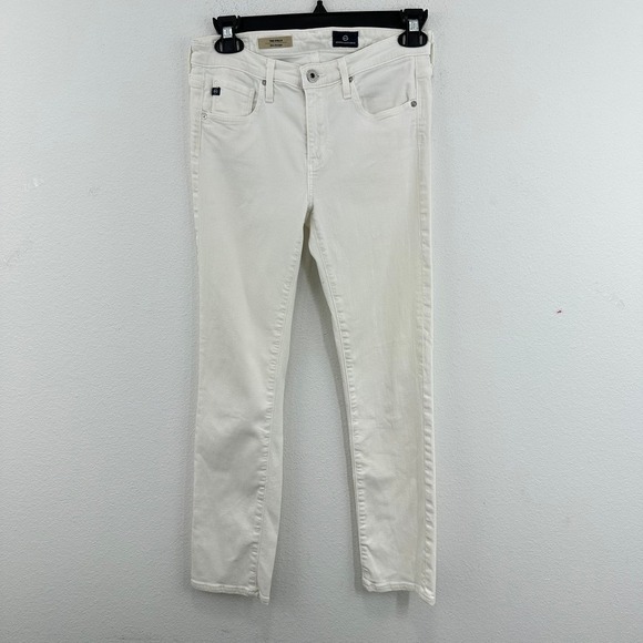 AG Adriano Goldschmied The Stella Slim Straight White Jeans Size 26R Classic - Picture 1 of 8